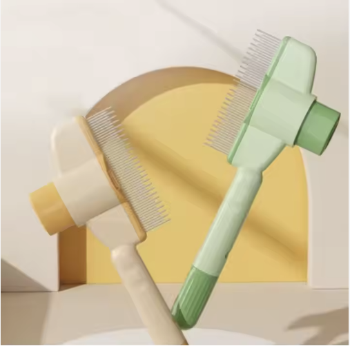 Cepillo de acero inoxidable, peine autolimpiable