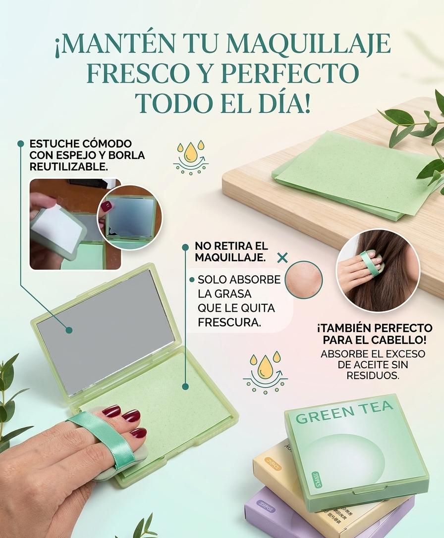 Hojas para la quitar grasa facial +200 unidades